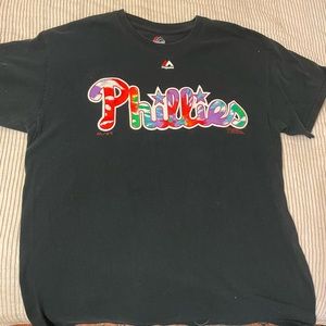 Philadelphia Phillies, tie-dye T-shirt… Size medium… Black